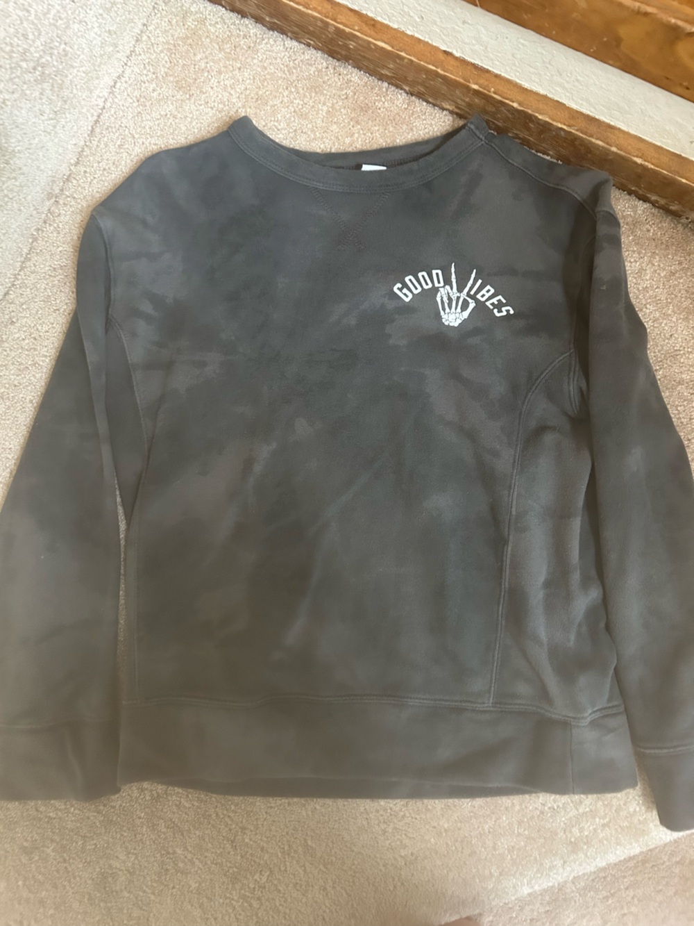 Old Navy Black 'Good Vibes' Kids Sweatshirt